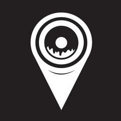 Map Pointer Donut Icon