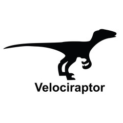 Velociraptor single silhouette
