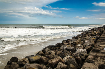 Wellen am Strand von Grau D'Agde