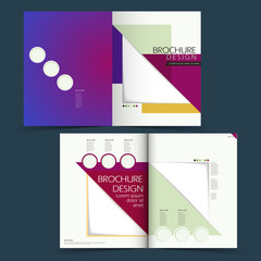 modern half-fold brochure design