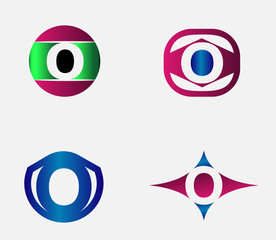 Letter O logo. Alphabet vector logotype design.
