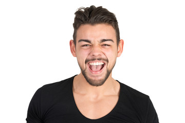 Obraz premium Young man shouting