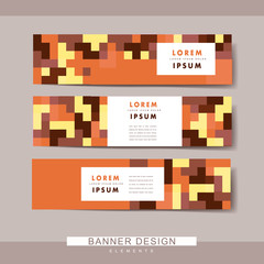 modern banner template set design