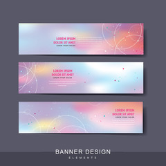 abstract banner template set design
