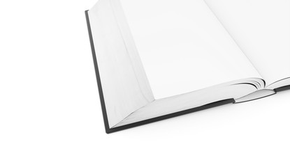 Blank opened book rendered