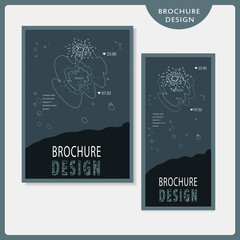 Fototapeta na wymiar modern brochure template design set
