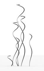 Silver abstract lines concept