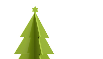 Green abstract christmas trees isolated