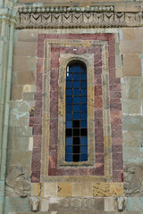 stained glass window of the temple