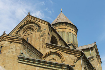 Fototapeta na wymiar facade of the temple Svetitskhoveli Bottom-Right view
