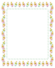 Elegant frame with bottles of perfume isolated on a white background 