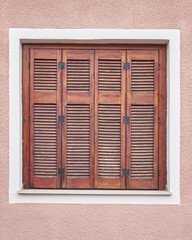 vintage window old wooden shutters