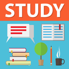 Fototapeta premium Flat design vector illustration concepts of education.