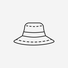 sun hat line icon