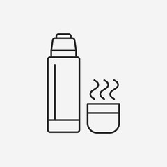 water bottle line icon