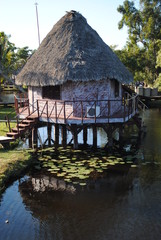 Indian village at Gauama lake, Cuba