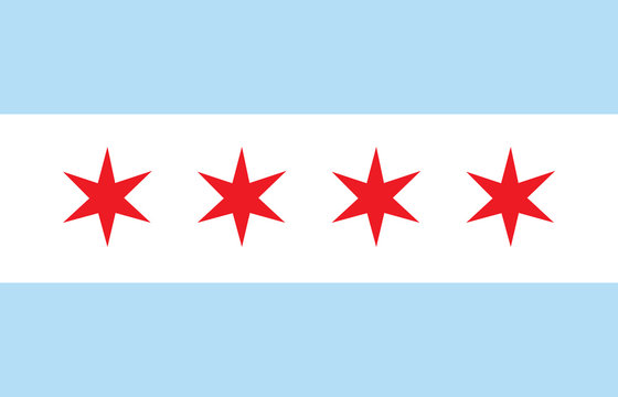 Chicago vector flag