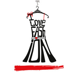 Woman dress Silhouette.I love faschion.Black,red