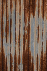 Rusted galvanized iron plate