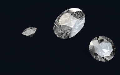 3D render of diamonds