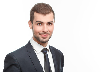 Handsome guy isolated on white