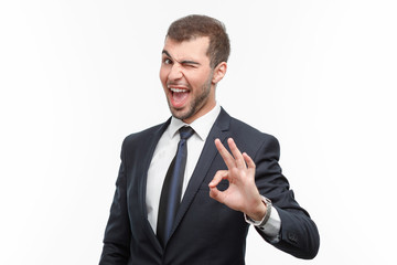 Handsome guy isolated on white