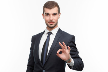 Handsome guy isolated on white