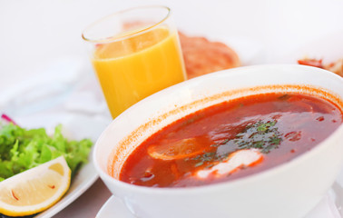 food soup salad juice