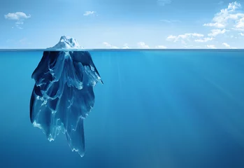Crédence de cuisine en verre imprimé Glaciers iceberg sous l& 39 eau
