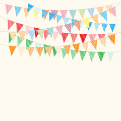 Bunting and garlands for Birthday Card