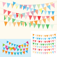 Obraz premium Bunting and garlands for Birthday Card