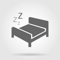 Fototapeta premium Vector black bed icon