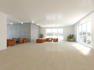 white modern interior design