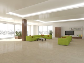 white modern interior design