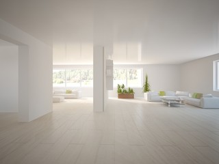 white modern interior design