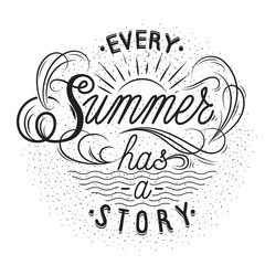 Hand drawn lettering poster