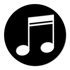 Music note black icon