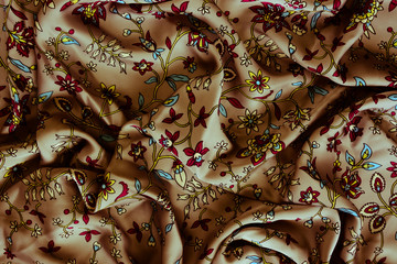 patterned fabric in with different folds