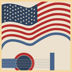 Obraz premium American country music poster