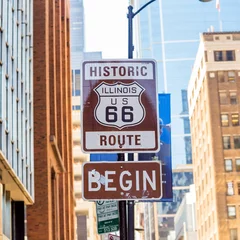 Wall murals Route 66 Route 66 sign in Chicago