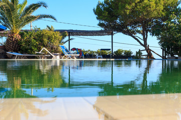 Luxury salt water pool and patio, Ischia Italy