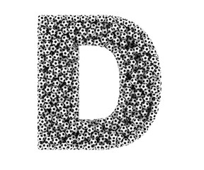 The letter D from soccer balls.