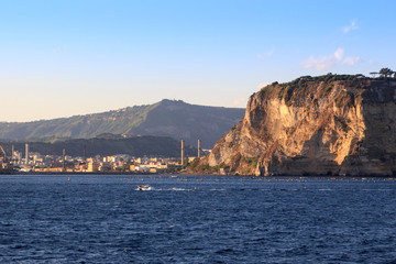 Fototapeta na wymiar Detail of Golfo di Napoli (Naples Gulf) Cape Posillpo