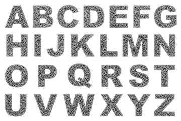 The alphabet of soccer balls.