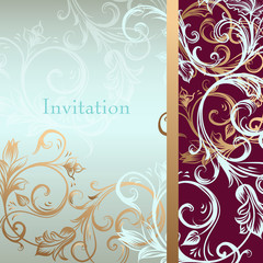 Vector invitation card or background in luxury style