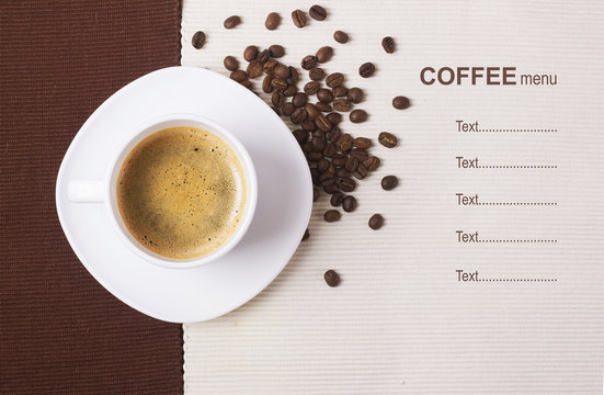 Black Coffee menu background for text