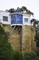 A house with a blue color in Tunisia