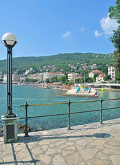 Fototapeta premium Seepromenade im Seebad Opatija in der Kvarner Bucht,Istrien,Adria,Kroatien
