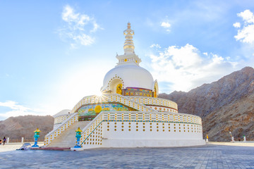 Shanti Stupa, Leh, India, built by both Japanese Buddhists and L