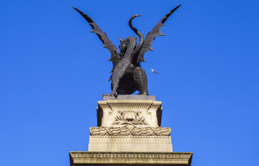 Dragon Statue marking the site of Temple Bar in London